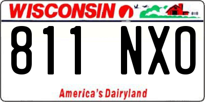 WI license plate 811NXO