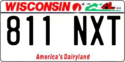 WI license plate 811NXT