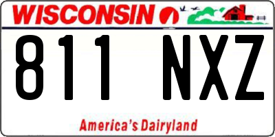 WI license plate 811NXZ