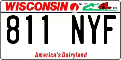 WI license plate 811NYF