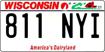 WI license plate 811NYI