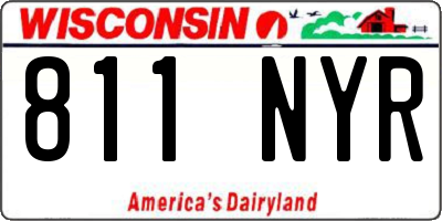 WI license plate 811NYR