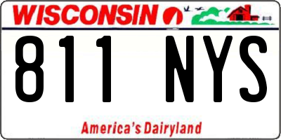 WI license plate 811NYS