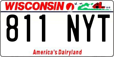 WI license plate 811NYT