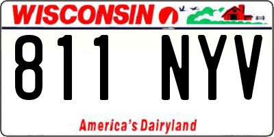 WI license plate 811NYV