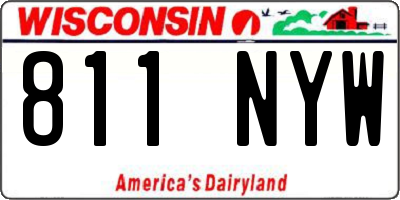 WI license plate 811NYW