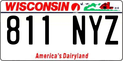 WI license plate 811NYZ