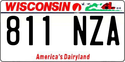 WI license plate 811NZA