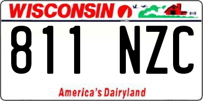 WI license plate 811NZC
