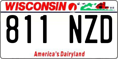 WI license plate 811NZD