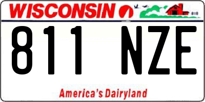 WI license plate 811NZE