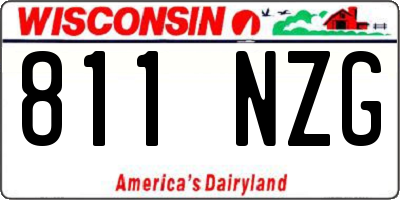 WI license plate 811NZG