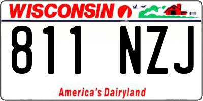 WI license plate 811NZJ