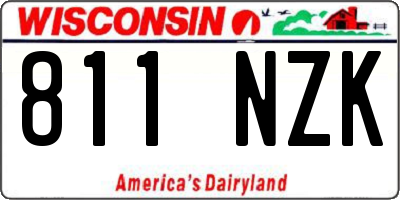 WI license plate 811NZK