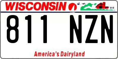 WI license plate 811NZN