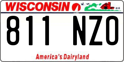 WI license plate 811NZO
