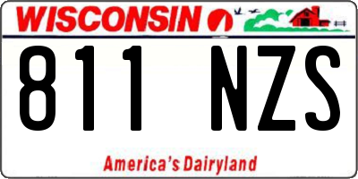 WI license plate 811NZS