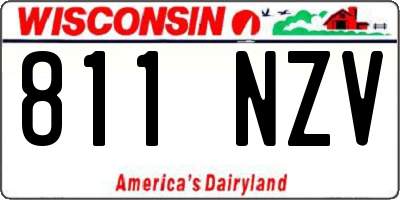WI license plate 811NZV