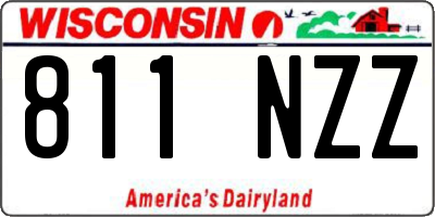 WI license plate 811NZZ