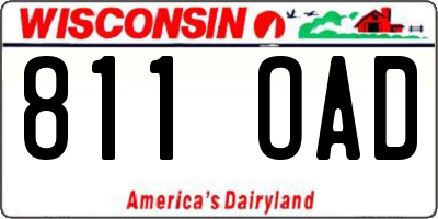 WI license plate 811OAD
