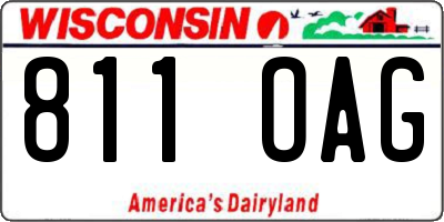 WI license plate 811OAG