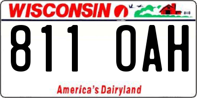WI license plate 811OAH