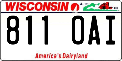 WI license plate 811OAI
