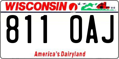 WI license plate 811OAJ