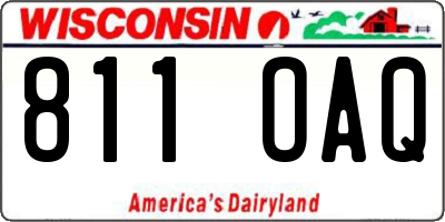 WI license plate 811OAQ