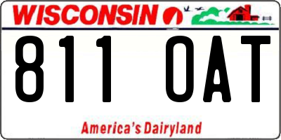 WI license plate 811OAT