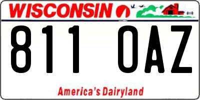 WI license plate 811OAZ