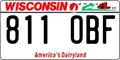 WI license plate 811OBF