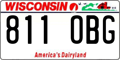 WI license plate 811OBG