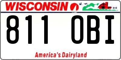 WI license plate 811OBI