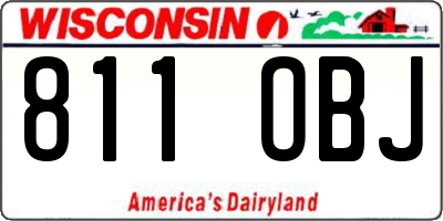 WI license plate 811OBJ