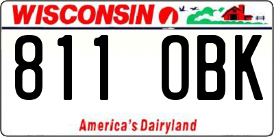 WI license plate 811OBK