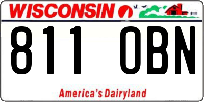 WI license plate 811OBN