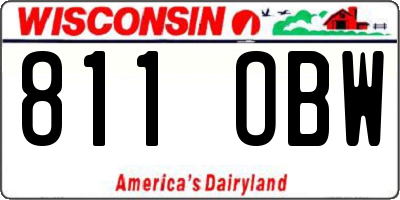 WI license plate 811OBW