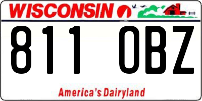 WI license plate 811OBZ