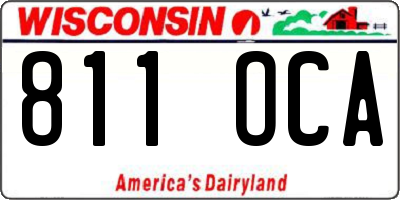 WI license plate 811OCA