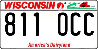 WI license plate 811OCC