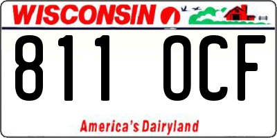 WI license plate 811OCF