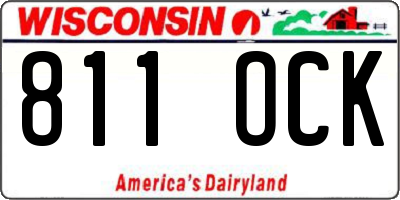 WI license plate 811OCK