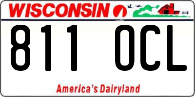 WI license plate 811OCL