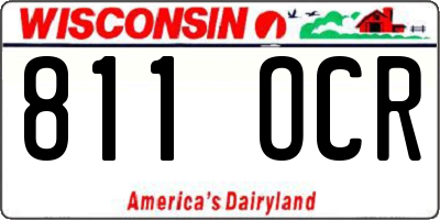 WI license plate 811OCR