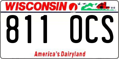 WI license plate 811OCS