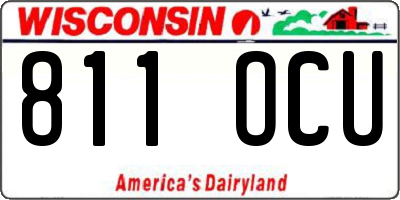 WI license plate 811OCU