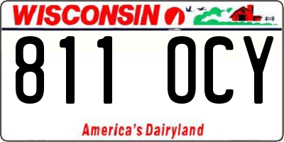 WI license plate 811OCY