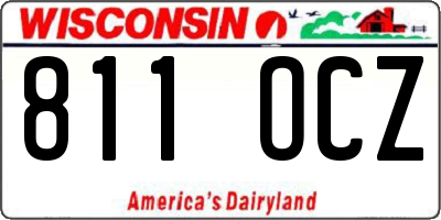 WI license plate 811OCZ