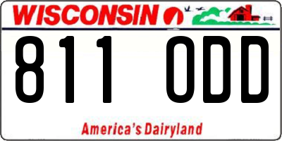 WI license plate 811ODD